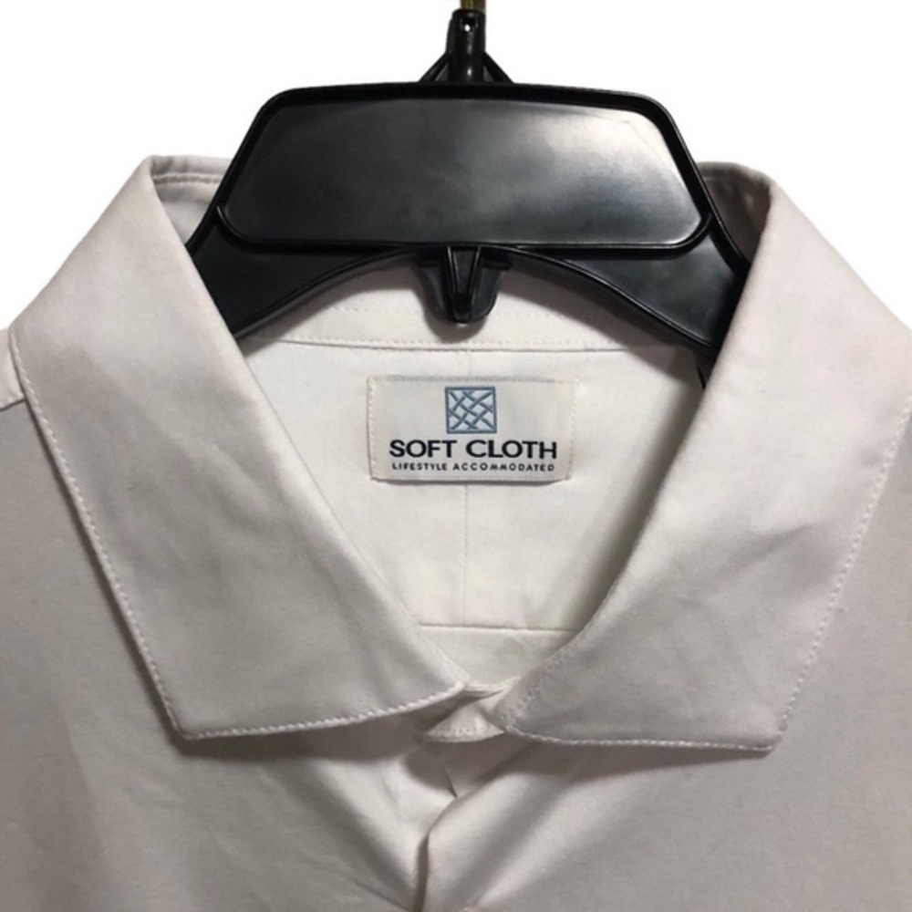 Soft Cloth Button Front Collared Dress Shirt - Picture 3 of 11